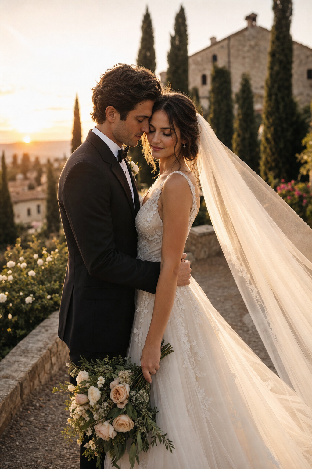 Ritratto di coppia al tramonto